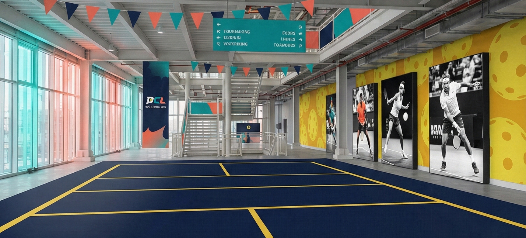 WPC Istanbul 2026 branded tournament courts with PCL signage